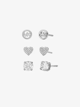 3-Piece Cubic Zirconia Stud Earrings Gift Set 3-Piece Cubic Zirconia Stud Earrings Gift Set