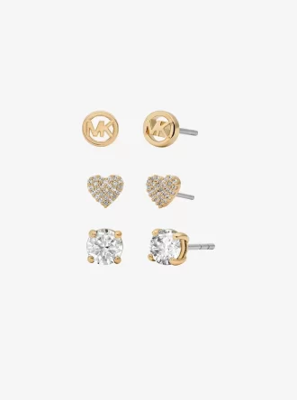 3-Piece Cubic Zirconia Stud Earrings Gift Set 3-Piece Cubic Zirconia Stud Earrings Gift Set