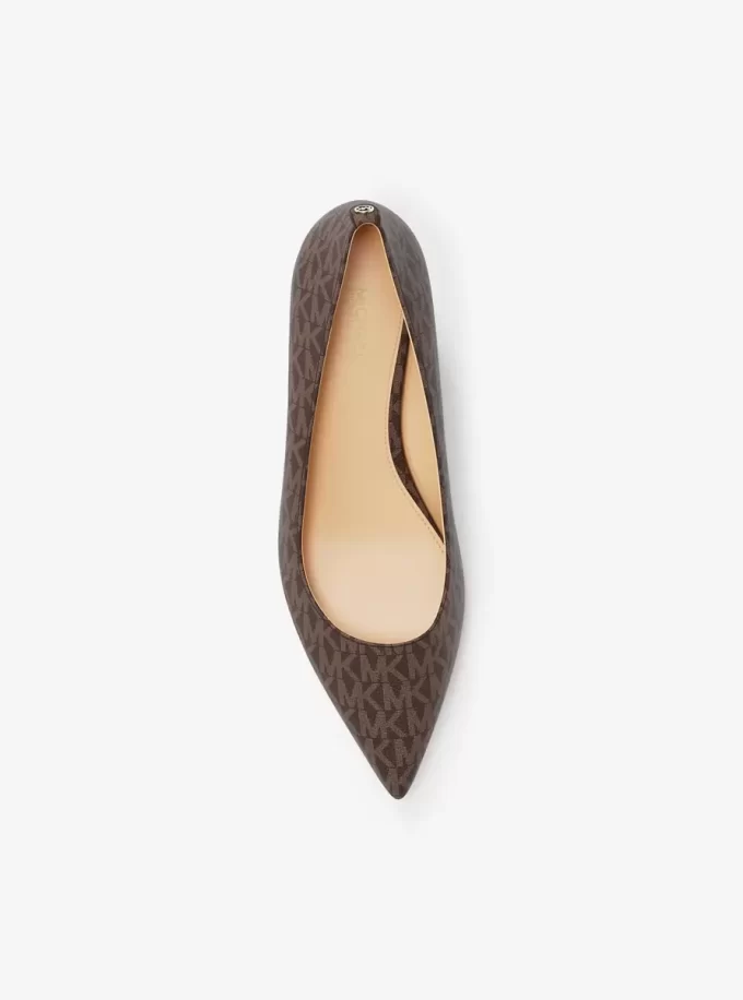 Alina Flex Signature Logo Kitten Heel Pump