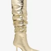 Amali Crackled Metallic Boot