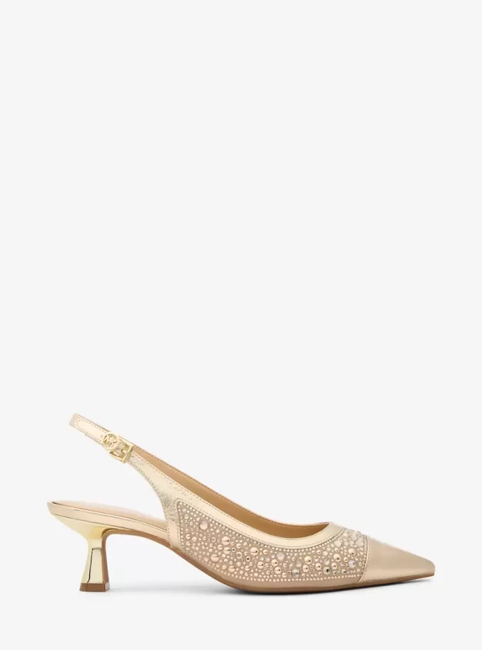 Amali Embellished Metallic Pump