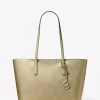 Arden Large Metallic Top-Zip Tote Bag