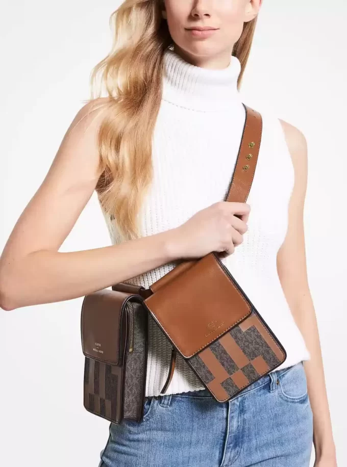 ASHYA X MICHAEL KORS Saga Signature And Leather Multi Bag ASHYA X MICHAEL KORS Saga Signature And Leather Multi Bag