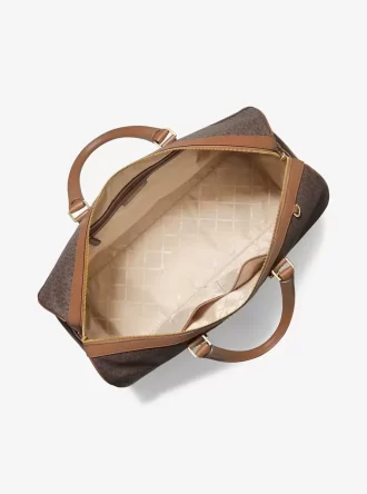 Bedford Travel Extra-Large Signature Logo Stripe Weekender Bag