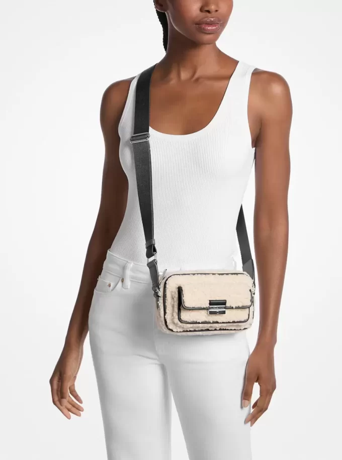 Bradshaw Extra-Small Faux Shearling Camera Crossbody Bag Bradshaw Extra-Small Faux Shearling Camera Crossbody Bag