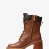 Cade Leather and Signature Logo Combat Boot