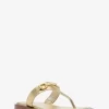 Carson Crackled Metallic Leather Sandal