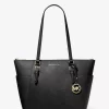 Charlotte Large Saffiano Leather Top-Zip Tote Bag