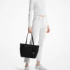 Charlotte Large Saffiano Leather Top-Zip Tote Bag