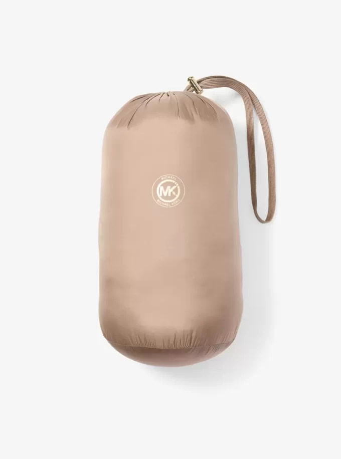 Chevron Quilted Logo Print and Nylon Packable Vest Chevron Quilted Logo Print and Nylon Packable Vest