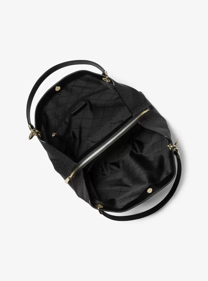 Christina Large Signature Logo Shoulder Bag