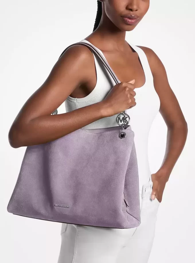 Christina Large Suede Shoulder Bag