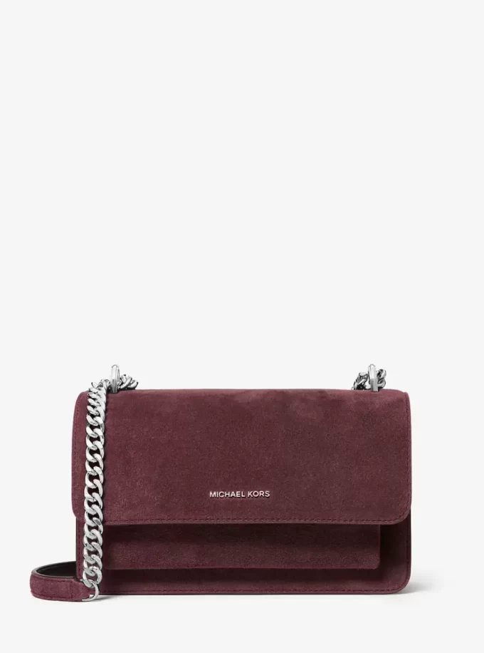 Claire Large Suede Shoulder Bag