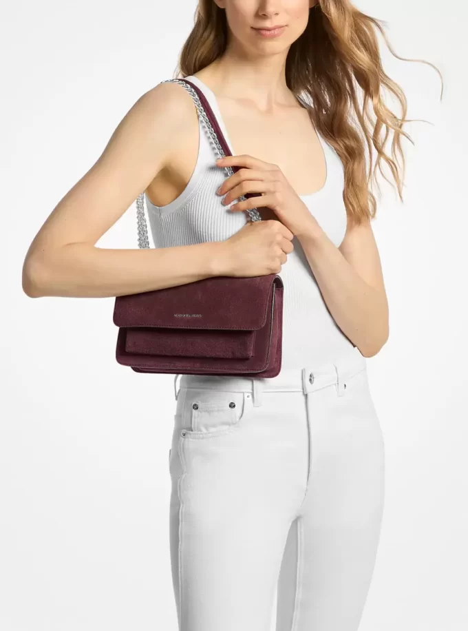 Claire Large Suede Shoulder Bag