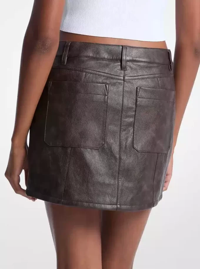 Coated Viscose Blend Mini Skirt Coated Viscose Blend Mini Skirt