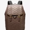 Colby Medium Logo Embossed Burnished Leather Backpack Colby Medium Logo Embossed Burnished Leather Backpack
