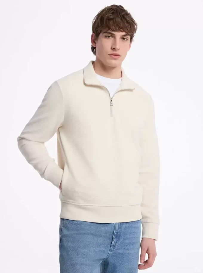 Cotton Blend Half-Zip Sweater Cotton Blend Half-Zip Sweater