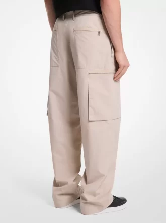 Cotton Poplin Zip Cargo Pants