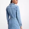 Denim Belted Mini Dress