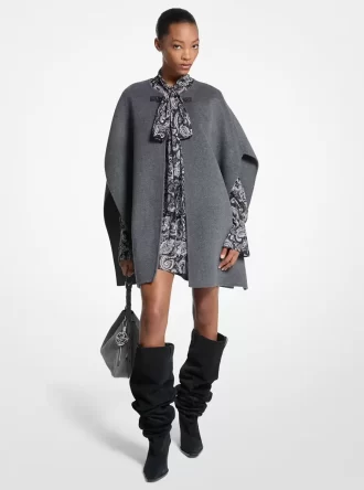 Double Face Wool Blend Cape