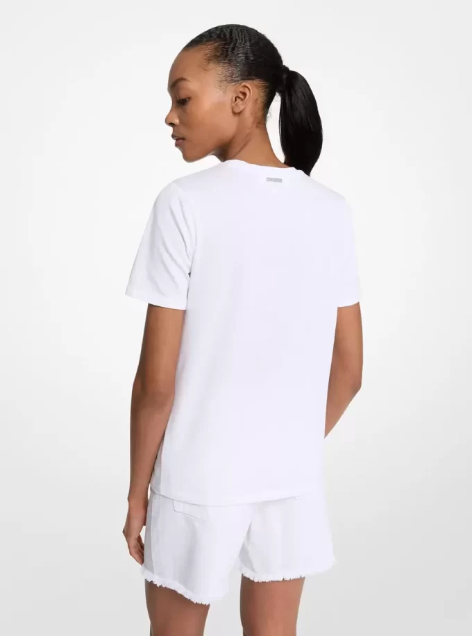 Embellished Logo Cotton T-Shirt