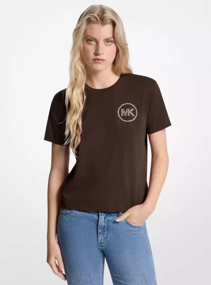 Embellished Logo Organic Cotton T-Shirt