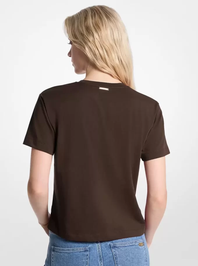 Embellished Logo Organic Cotton T-Shirt