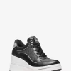 Emmy Signature Logo and Leather Wedge Trainer Emmy Signature Logo and Leather Wedge Trainer