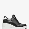 Emmy Signature Logo and Leather Wedge Trainer Emmy Signature Logo and Leather Wedge Trainer