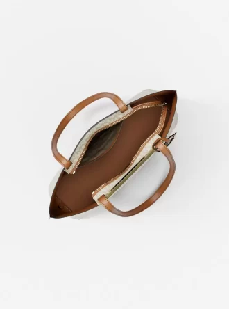 Evelyn Small Signature Logo Tote Bag