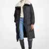 Faux Fur-Trim Quilted Puffer Jacket