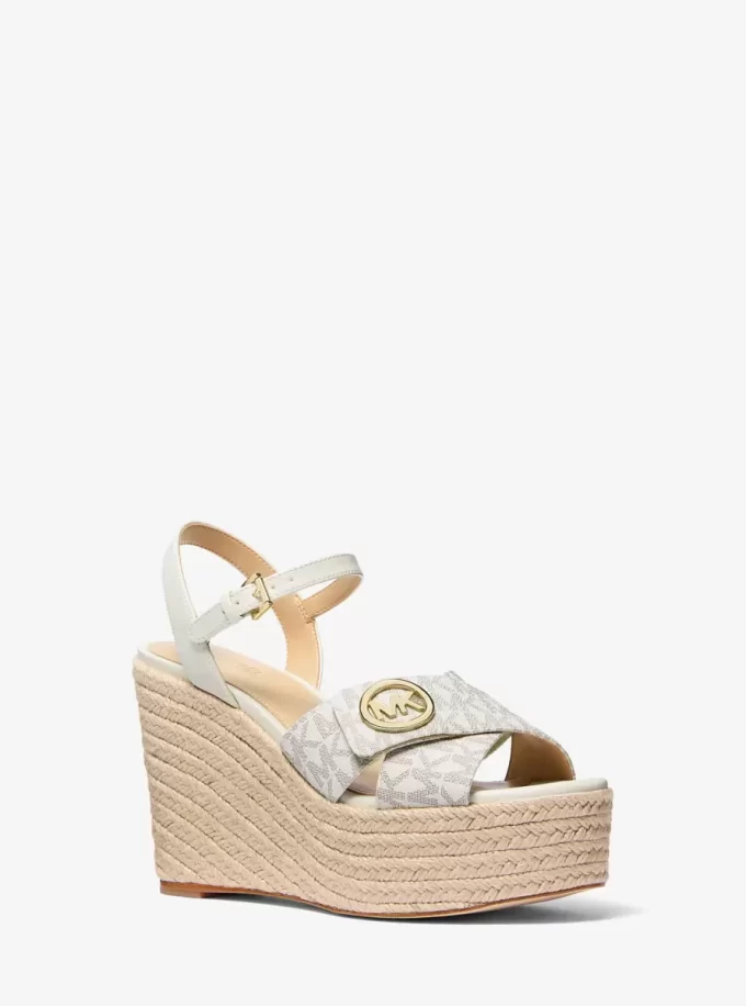 Hannah Signature Logo Wedge Sandal