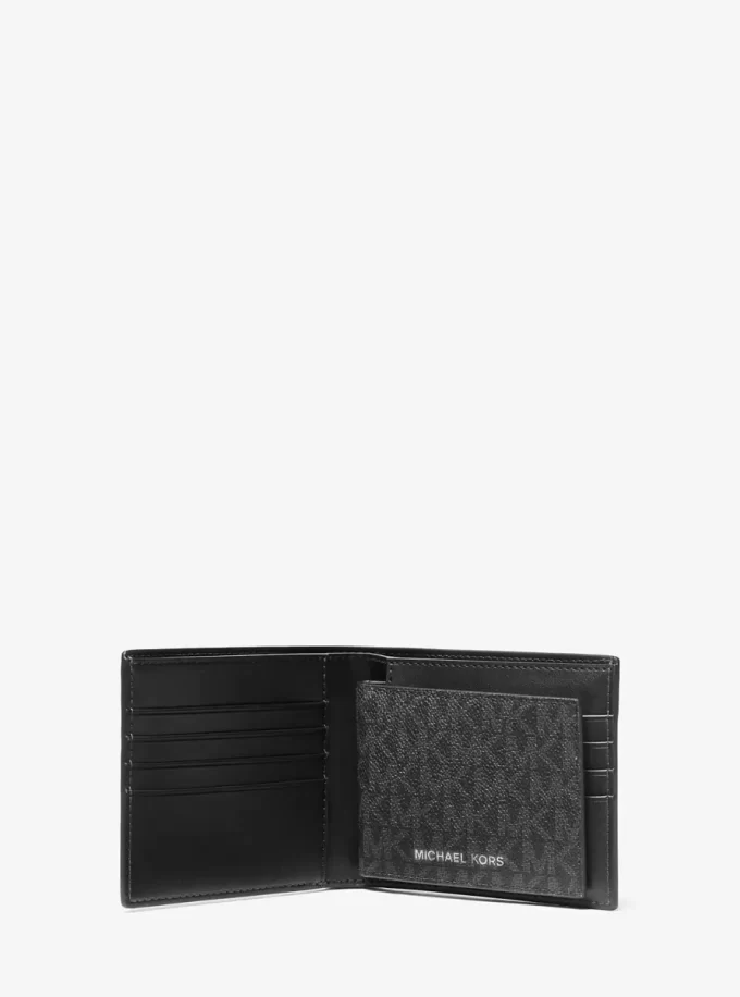 Harrison Logo Billfold Wallet With Passcase Harrison Logo Billfold Wallet With Passcase