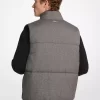 Houndstooth Cotton Puffer Vest