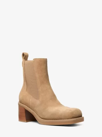 Houston Suede Block Heel Ankle Boot