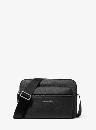 Hudson Textured and Signature Logo Camera Crossbody Bag