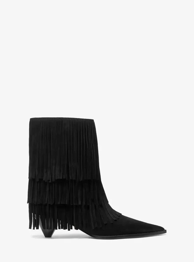Jayla Suede Fringed Ankle Boot