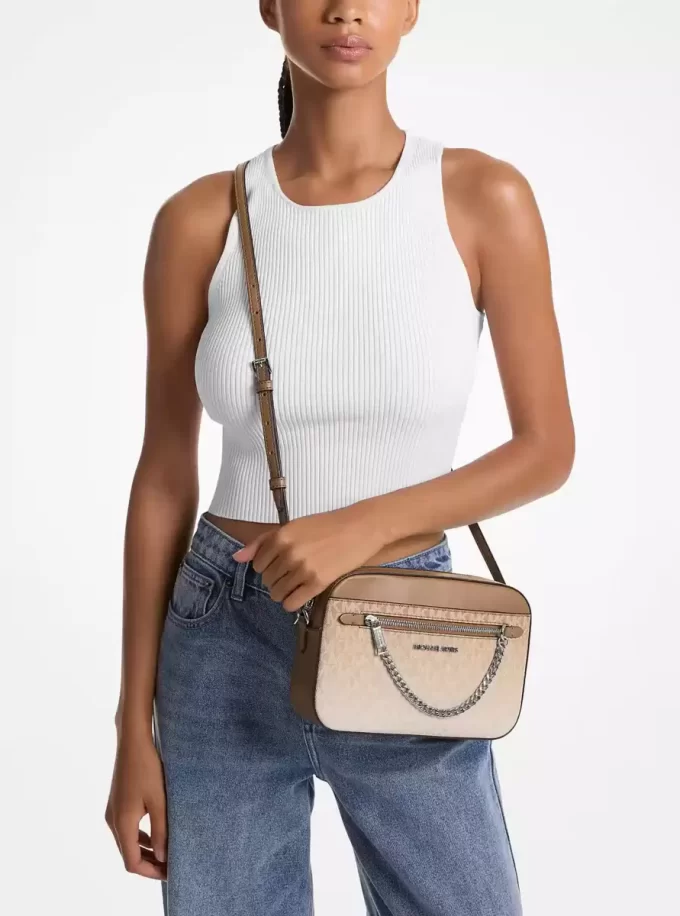 Jet Set Large Ombré Signature Logo Crossbody Body