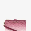 Jet Set Large Ombré Signature Logo Wristlet