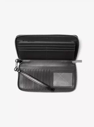 Jet Set Large Patent Logo Debossed Continental Wallet
