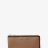 Jet Set Large Pebbled Leather Quarter-Zip Wallet