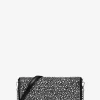 Jet Set Medium Embellished Metallic Leather Clutch