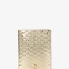 Jet Set Medium Metallic Logo Debossed Passport Wallet
