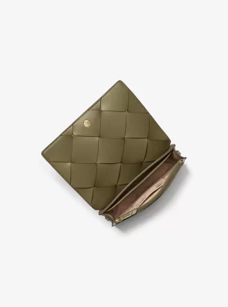 Jet Set Medium Woven Leather Crossbody Bag