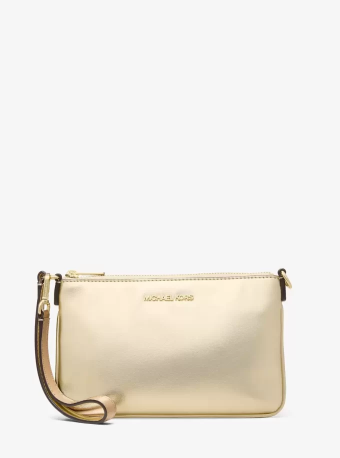 Jet Set Small Metallic Wristlet
