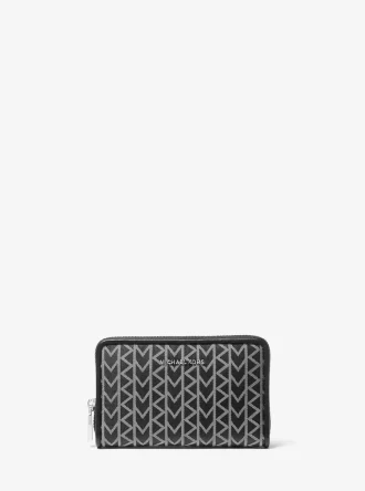 Jet Set Small MK2000 Logo Jacquard Wallet