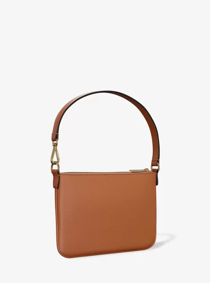 Jet Set Small Pebbled Leather Convertible Wristlet