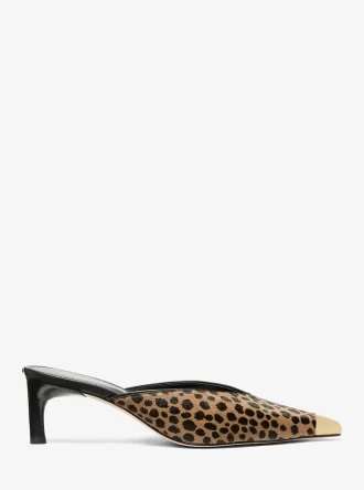Kasia Cheetah Print Calf Hair Mule