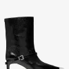 Kasia Snake Embossed Leather Buckle Boot