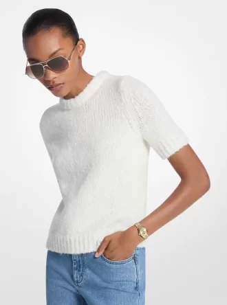 Knit Short-Sleeve Sweater